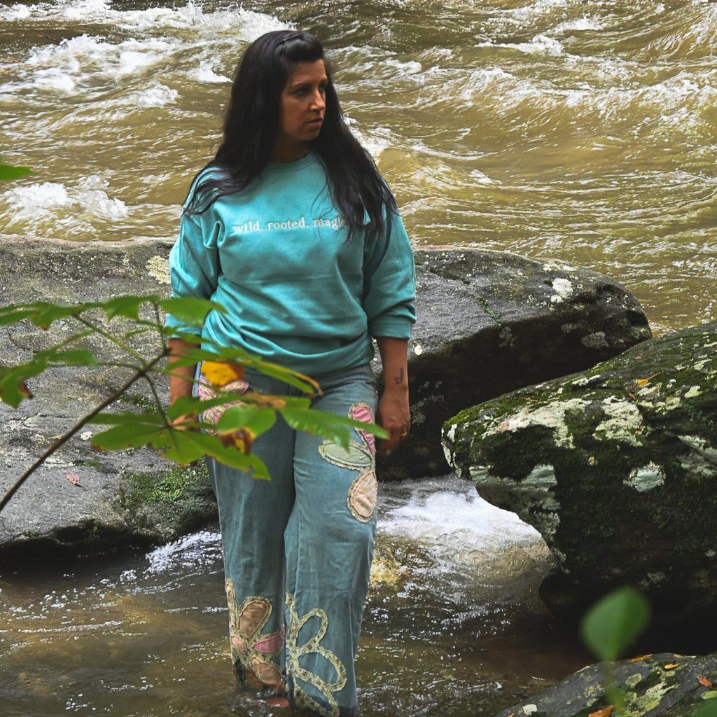 wild. rooted. magic. crewneck